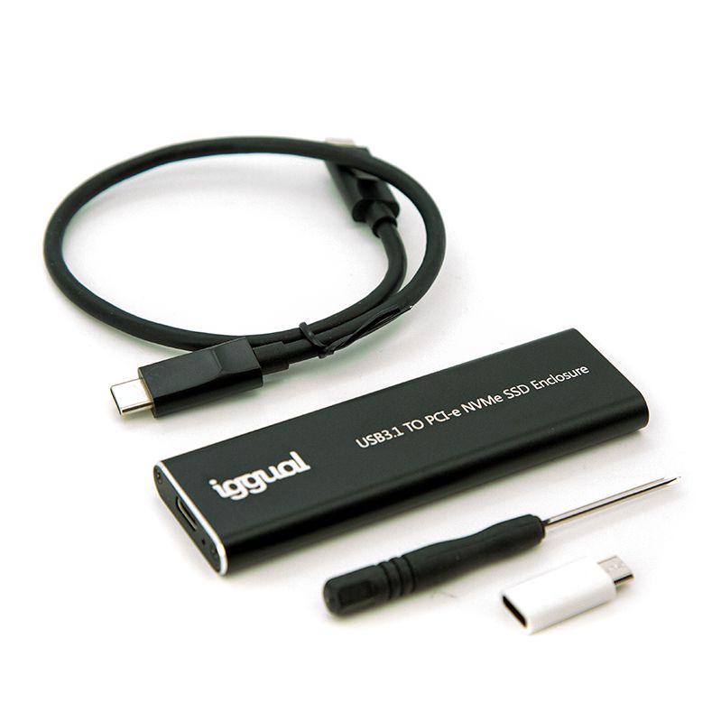 iggual Caja externa USB C 3 1 SSD M2 NVMe y SATA